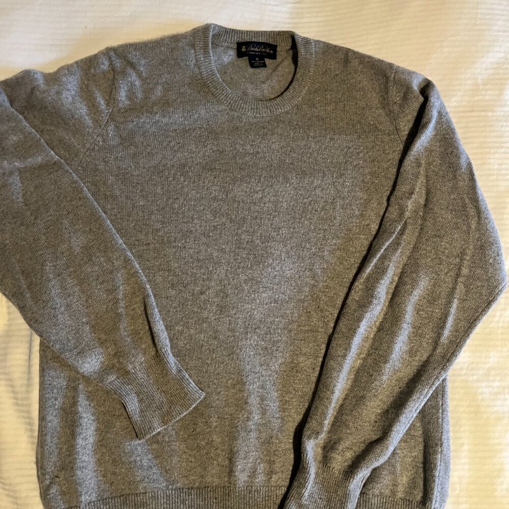 COPY - Brooks Brothers 100% Cashmere gray sweater size Medium